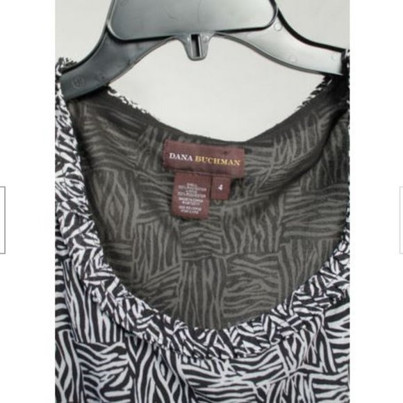 Dana Buchman Black + White Sleeveless Top 4 - Picture 5 of 5